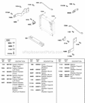 Radiator Mounting Brackets Diagram and Parts List for 580447-0333-E2  Briggs and Stratton Engine